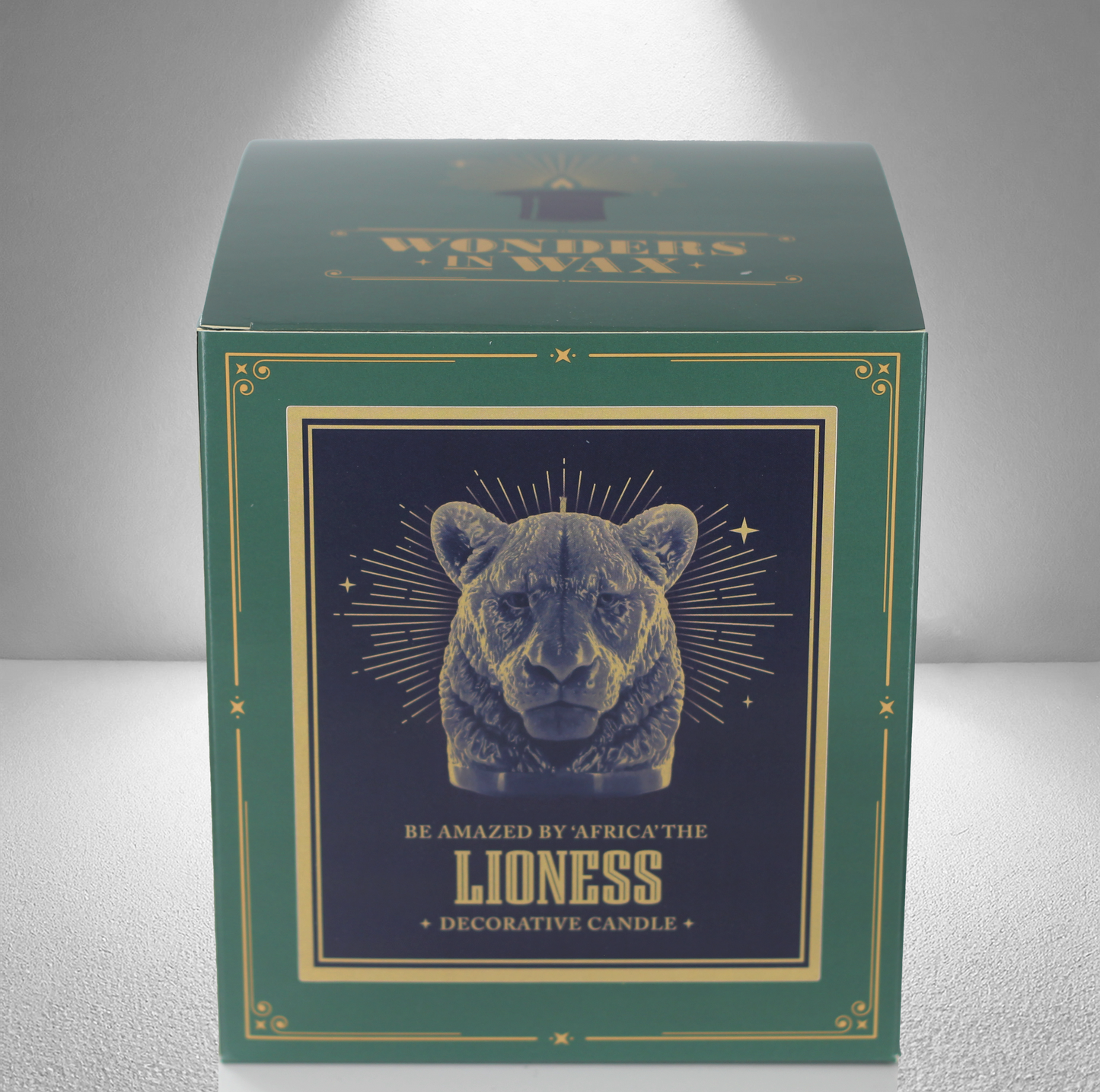 'Africa’ Lioness Candle- Grey - wondersinwax
