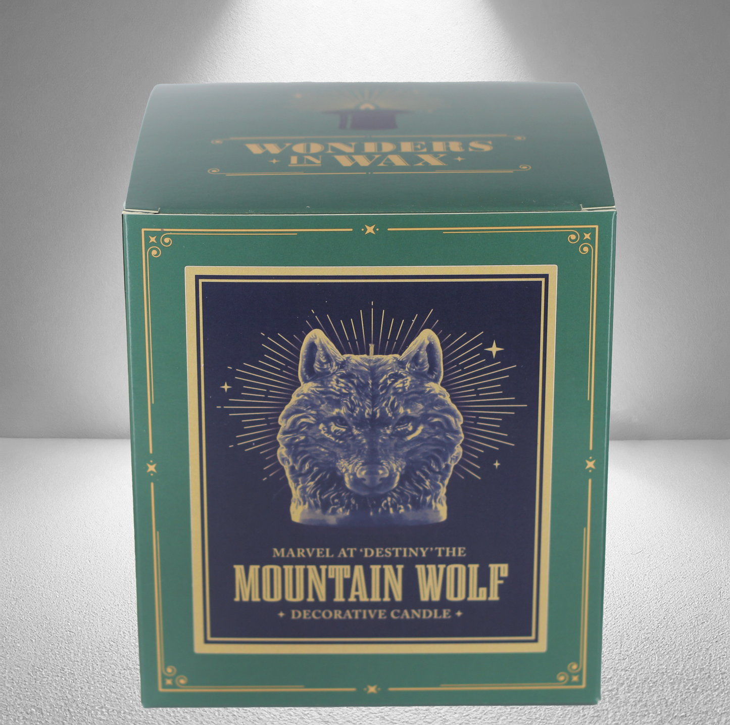 ‘Destiny’ Mountain Wolf Candle- Dark Grey - wondersinwax