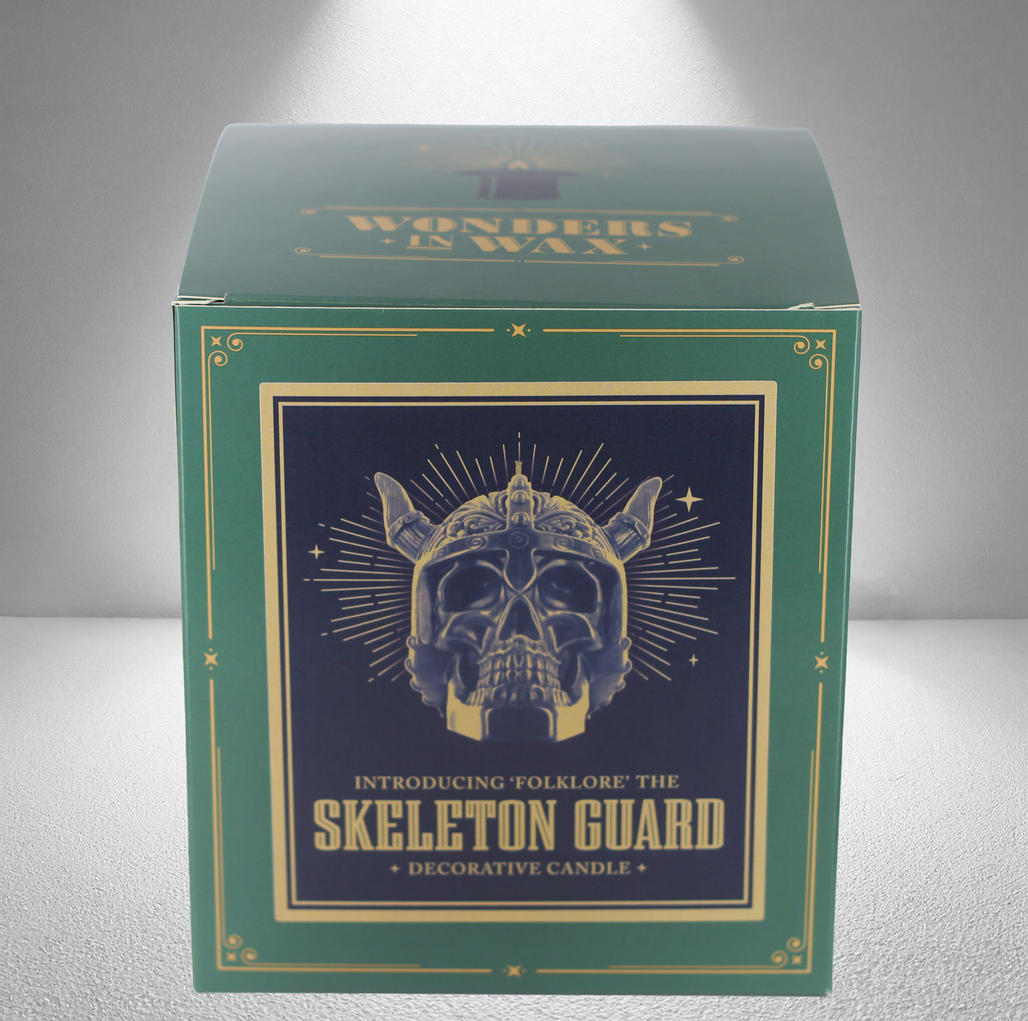 'Folklore' Skull Candle- Grey - wondersinwax