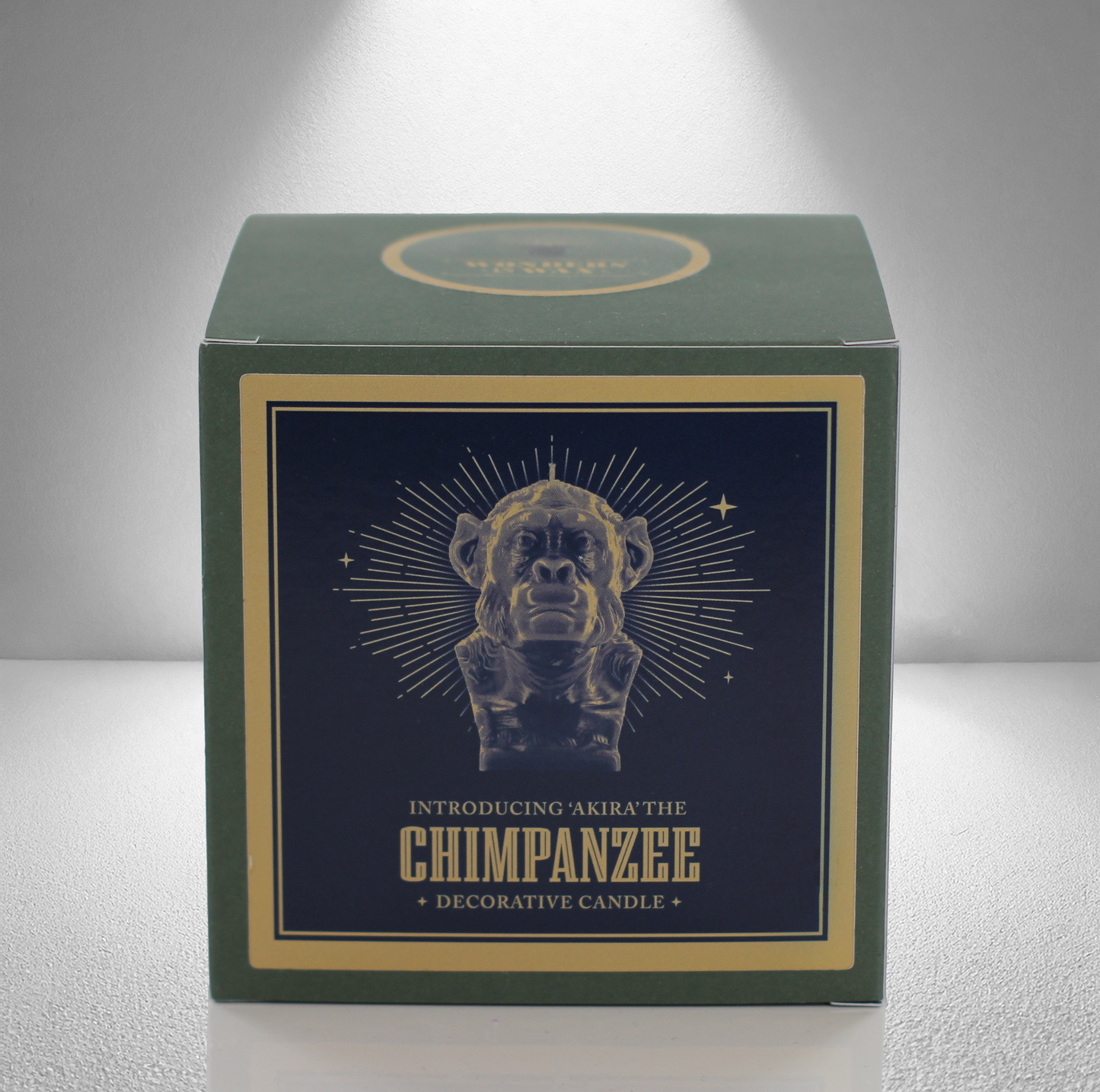 'Akira' Chimpanzee Miniature Candle- Dark Red - wondersinwax