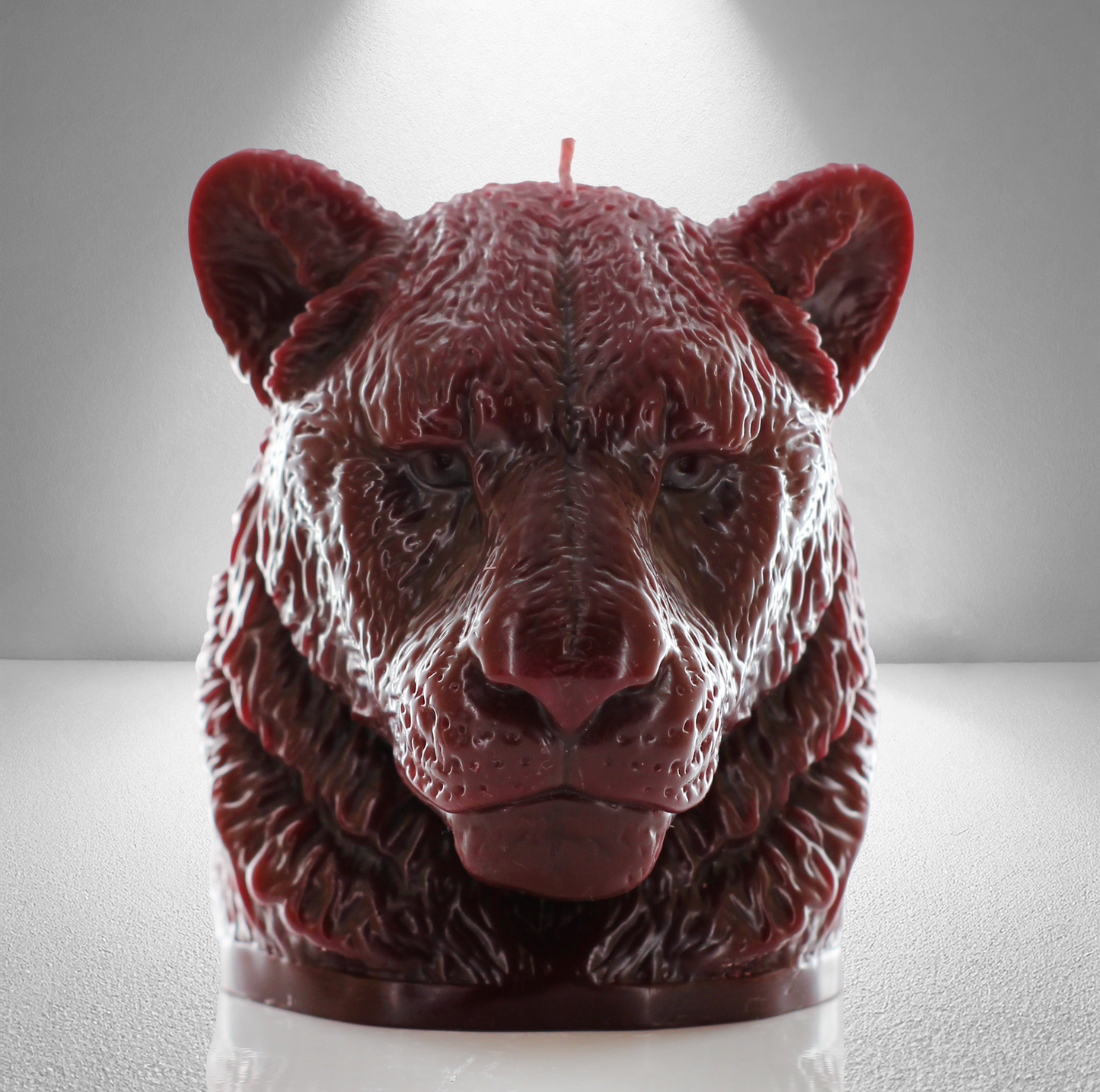 'Africa’ Lioness Candle- Dark Red