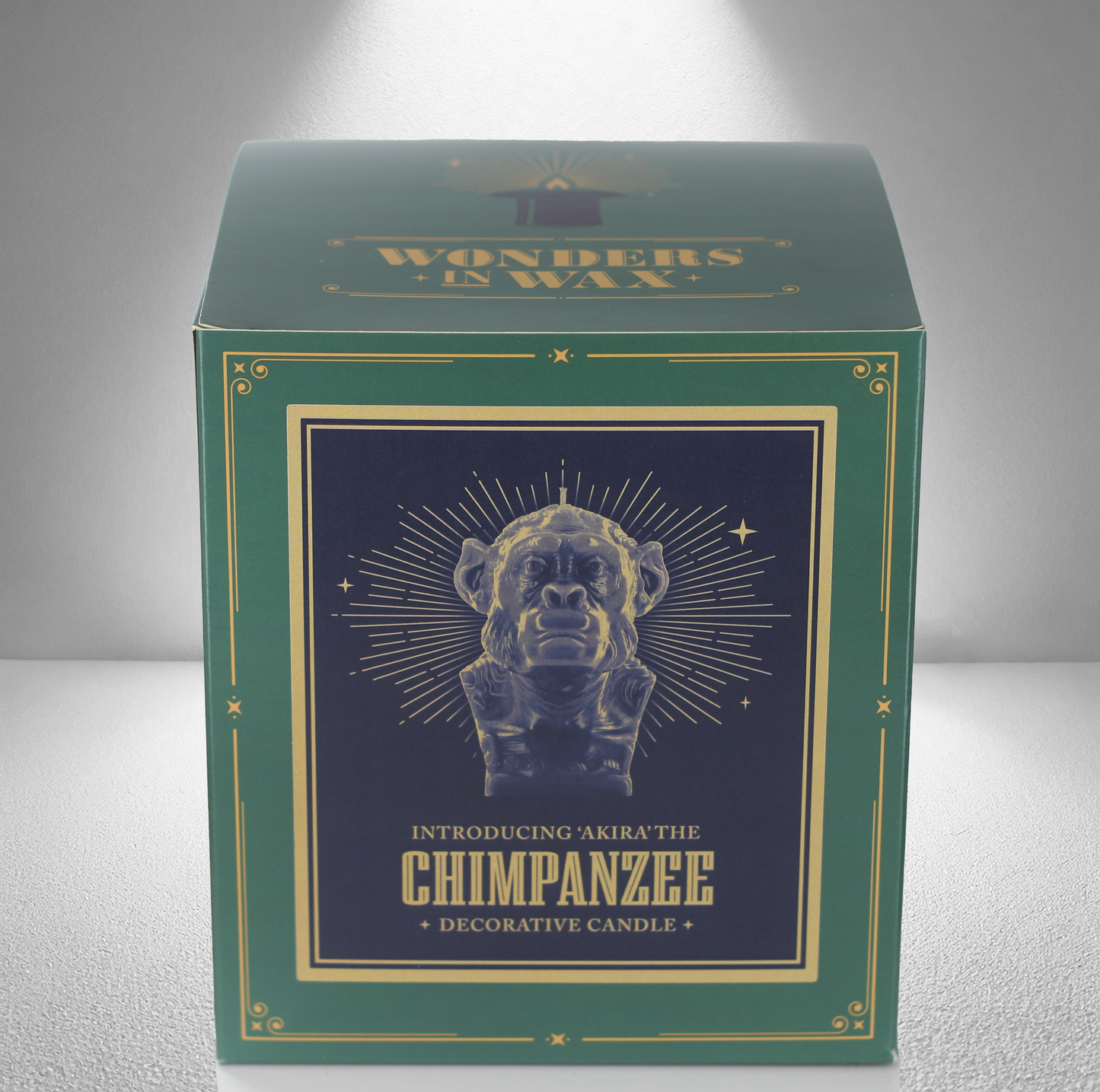 'Akira’ Chimpanzee Candle- Teal