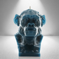 'Akira’ Chimpanzee Candle- Teal - wondersinwax