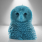 'Athena’ Snow Owl Candle- Aquamarine - wondersinwax