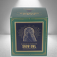 'Athena' Snow Owl Candle- Teal - wondersinwax