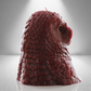 'Athena' Snow Owl Candle- Dark Red - wondersinwax