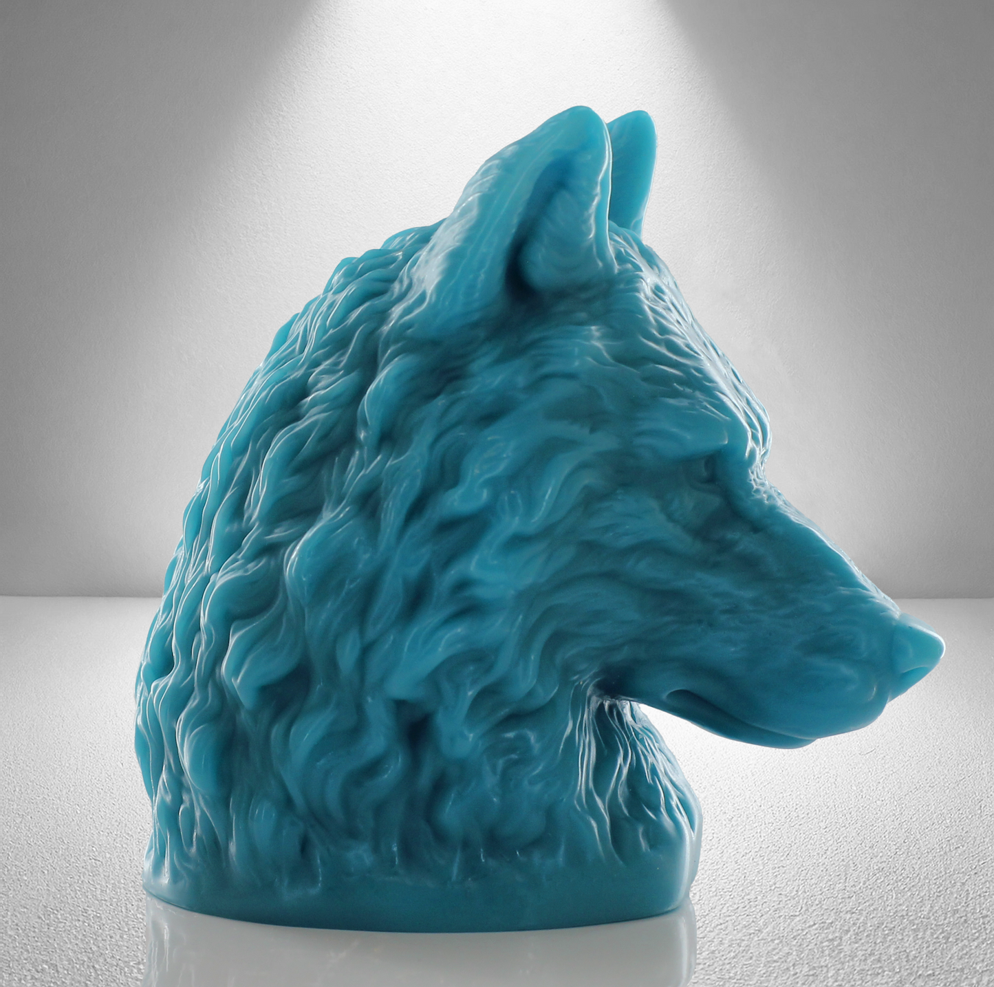 ‘Destiny’ Mountain Wolf Candle- Aquamarine