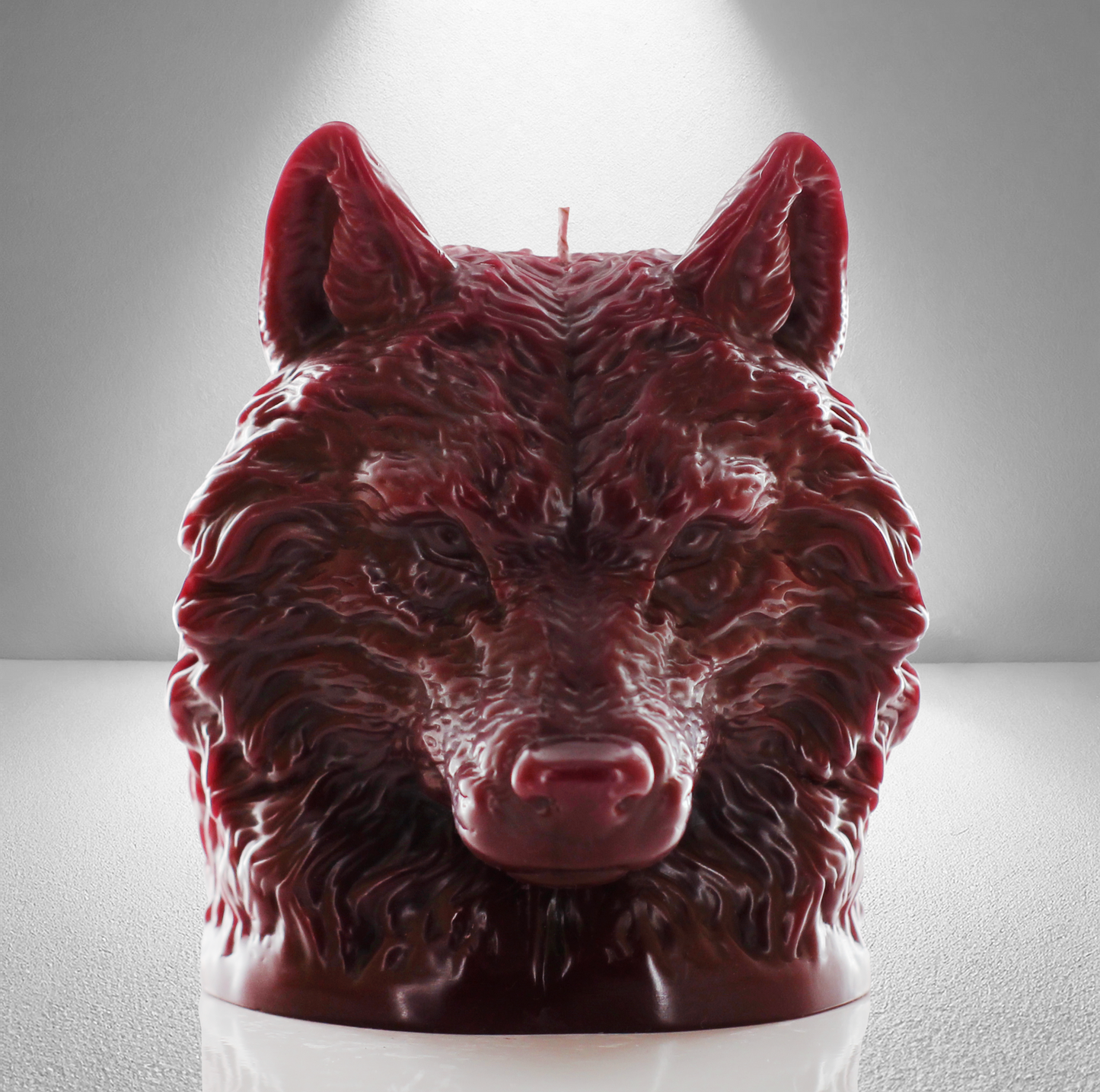 ‘Destiny’ Mountain Wolf Candle- Dark Red