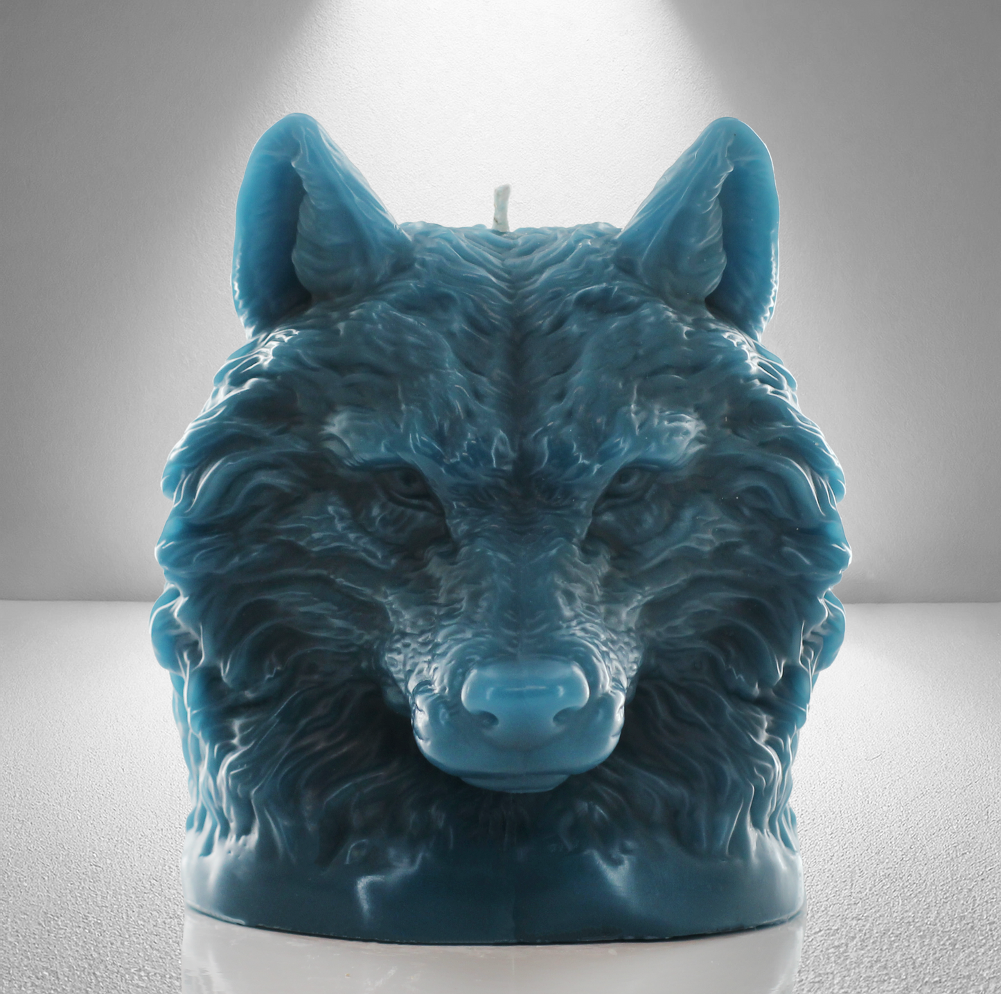 ‘Destiny’ Mountain Wolf Candle- Teal