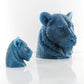 'Africa' Lioness Miniature Candle- Light Teal