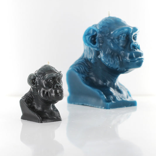 'Akira' Chimpanzee Miniature Candle- Grey