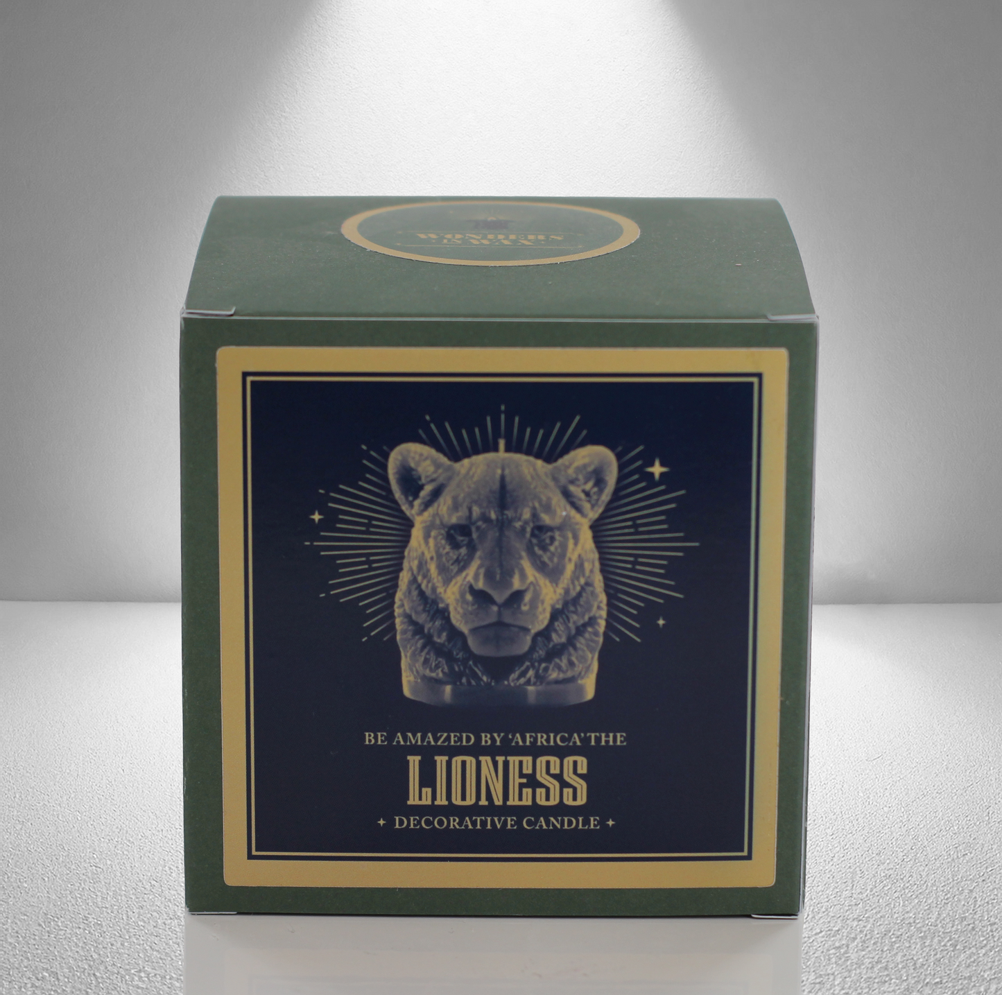 'Africa' Lioness Miniature Candle- Crimson Red