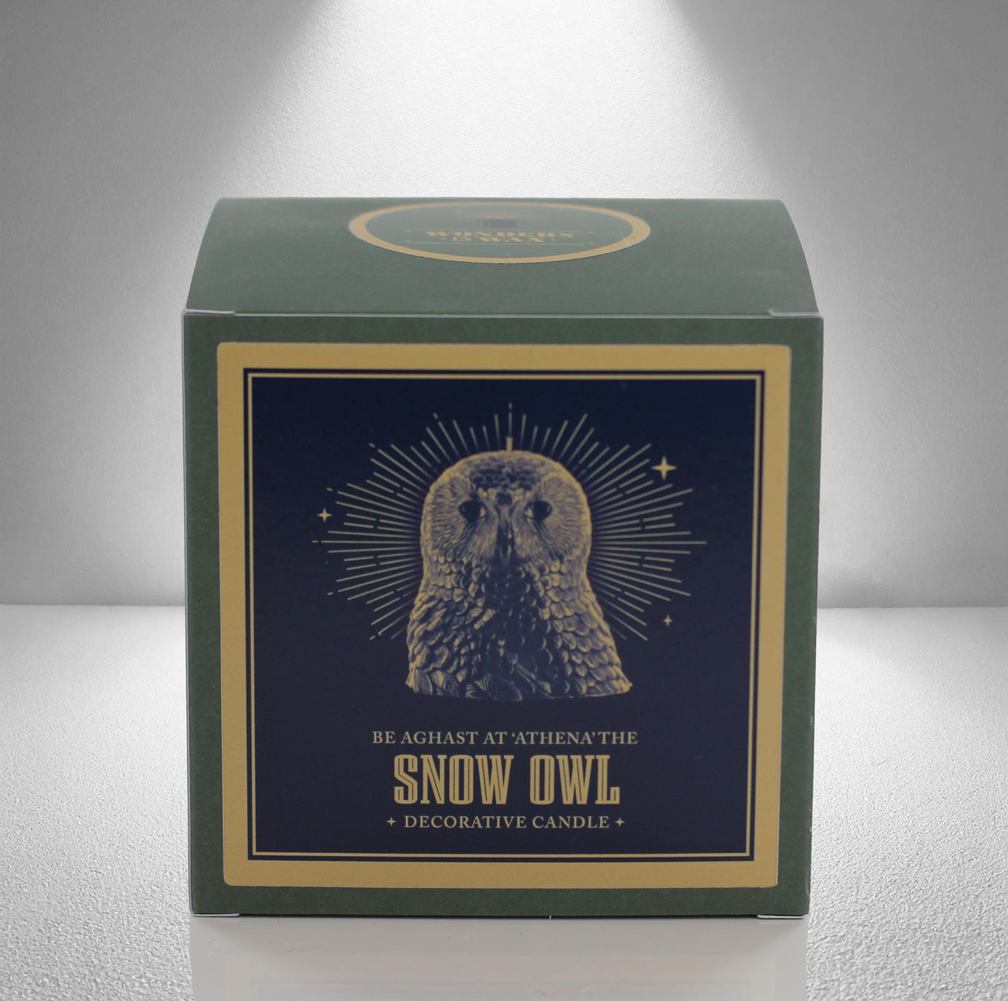 'Athena' Owl Miniature Candle- Teal