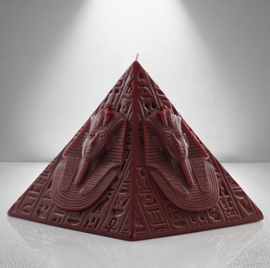 'New Kingdom' Pyramid Candle- Dark Red