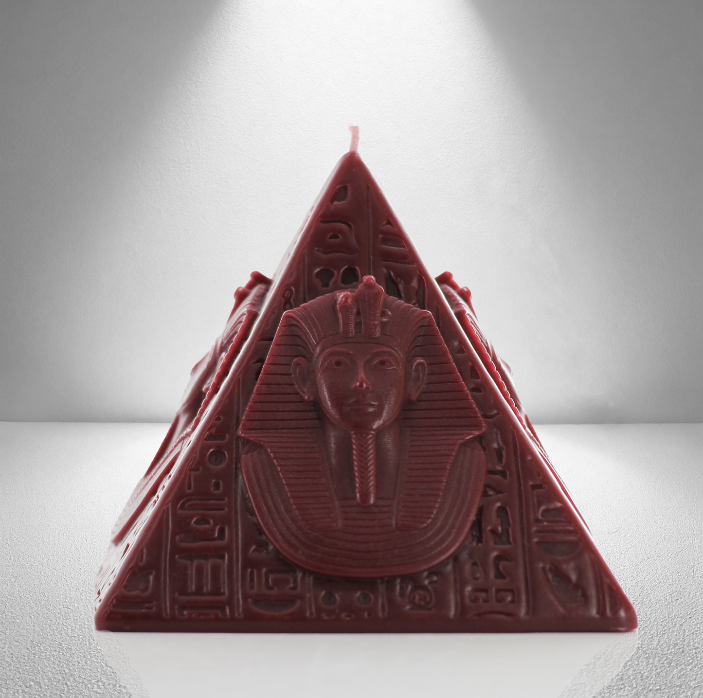 'New Kingdom' Pyramid Candle- Dark Red - wondersinwax