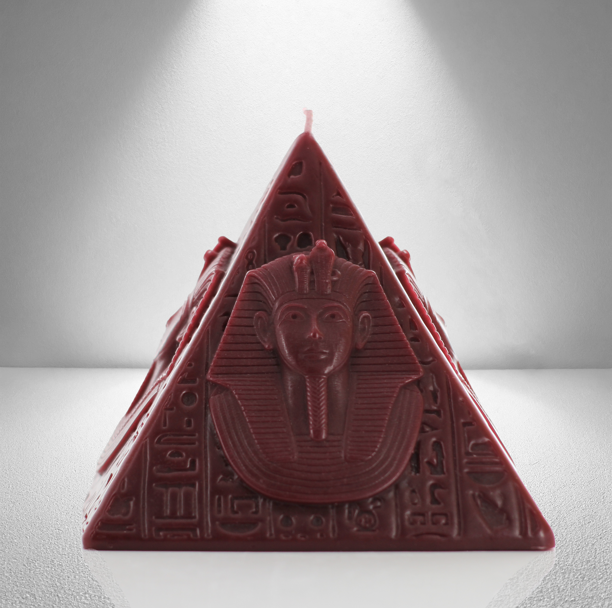 'New Kingdom' Pyramid Candle- Dark Red - wondersinwax