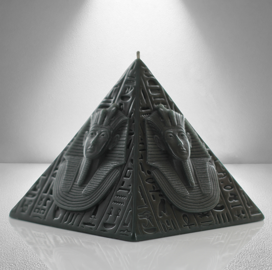 'New Kingdom' Pyramid Candle- Xanadu Grey