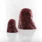 'Athena' Owl Miniature Candle- Dark Red