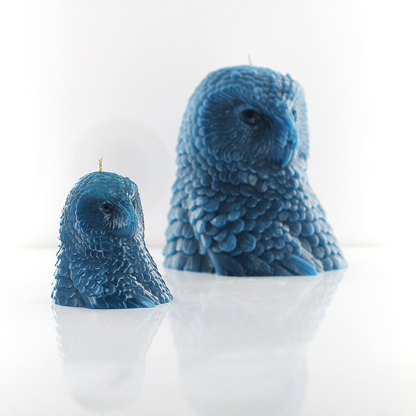 'Athena' Owl Miniature Candle- Teal