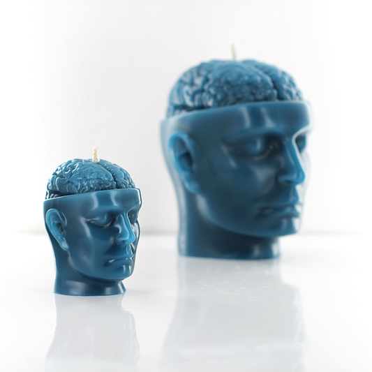 'A Beautiful Mind' Miniature Candle- Light Teal