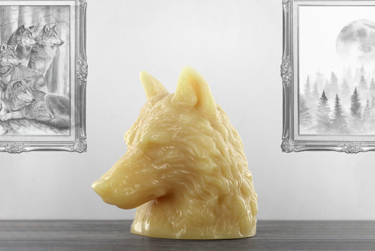 'Destiny' Mountain Wolf Candle- Golden Sands - wondersinwax