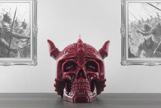 'Folklore’ Skull Candle- Crimson Red - wondersinwax